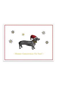 Alice Scott Christmas Dachshund Embellished Notecards