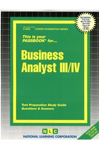 Business Analyst III/IV