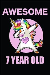 7th Birthday Dabbing Unicorn