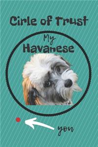 Circle of Trust My Havanese Blank Lined Notebook Journal