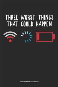 Three Worst Things That Coud Happen Programmer Notebook