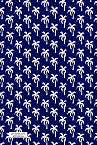 Lined Notebook Journal White Palms Navy