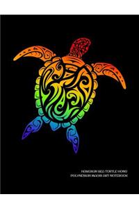 Hawaiian Sea Turtle Honu Polynesian Maori Art Notebook