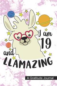 I Am 19 And Llamazing - A Gratitude Journal: Beautiful Gratitude Journal for Girls who loves Llama, Kids Birthday present and Youngster Llama Baby lover Gift