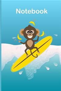 Go Bananas Monkey Surfing Notebook
