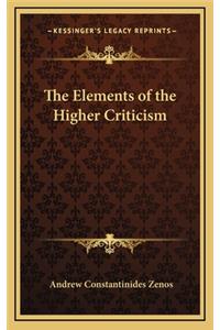The Elements of the Higher Criticism