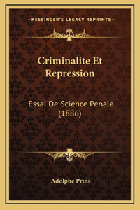 Criminalite Et Repression