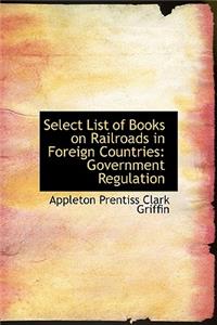 Select List of Books on Railroads in Foreign Countries