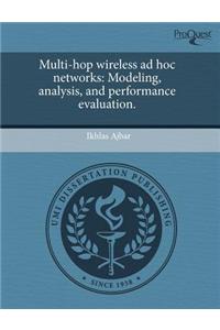 Multi-Hop Wireless Ad Hoc Networks: Modeling