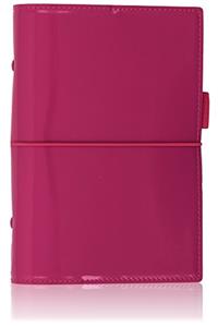 Filofax Personal Domino Patent hot pink organiser
