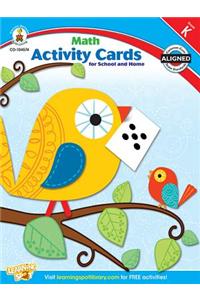 Math Activity Cards for School and Home, Grade K