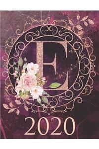 2020 Weekly Planner - Monogram Initial 
