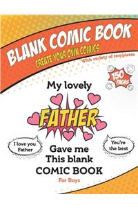 My lovely Father gave me this blank comic book, Awesome Birthday gift book for boys