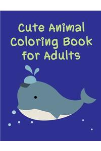 Cute Animal Coloring Book For Adults