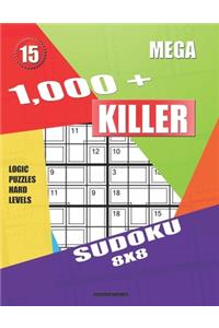 1,000 + Mega sudoku killer 8x8: Logic puzzles hard levels