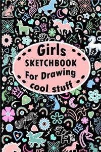 Girls Sketchbook For Drawing Cool Stuff