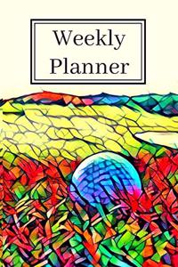 Golf Ball on Colorful Course Golfer's Journal for Daily Thoughts Notebook Cute Diary for Outdoor People