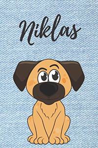 Niklas Hunde-Notizbuch / Malbuch / Tagebuch