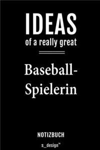 Notizbuch für Baseball-Spieler / Baseball-Spielerin
