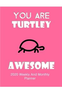 You Are Turtley Awesome 2020 Weekly And Monthly Planner