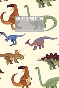 Notizbuch A5 Muster Suesse Tiere Dinosauerier Dino Trex Saurus