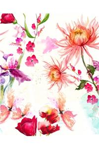 Faded Floral Watercolor Notebook