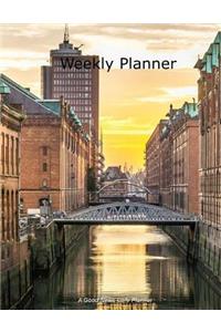 2018-2019 Undated Weekly Planner City River Scene