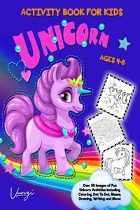 Unicorn Activity Book for Kids Ages 4-8