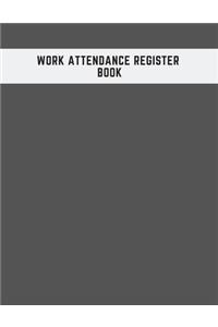 Work Attendance register Book