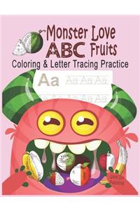 Monster Love ABC Fruits Coloring & Letter Tracing Practice