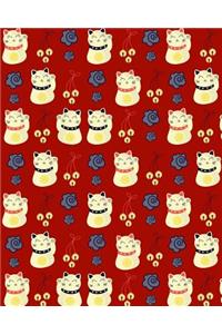 Bullet Journal Notebook Chinese Waving Cats Pattern 5