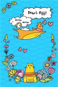 Bullet Journal Notebook for Cat Lovers Funny Flying Cartoon Cat 1