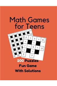 Math Games for Teens 200 Puzzles Fun Game With Solutions