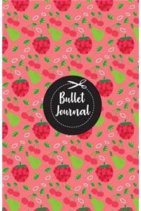 Bullet Journal: Cute Pink Fruit Pattern Cover: Notebook, Bullet Journal Dotted Grid, 100 Pages (5.5 X 8.5)
