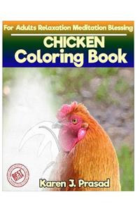 CHICKEN Coloring book for Adults Relaxation Meditation Blessing