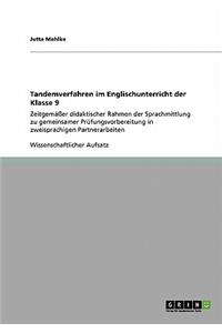 Tandemverfahren im Englischunterricht der Klasse 9