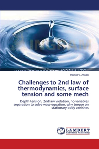 Challenges to 2nd law of thermodynamics, surface tension and some mech