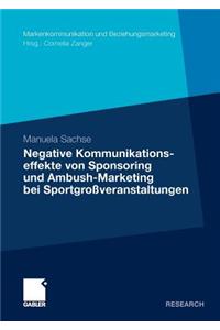 Negative Kommunikationseffekte von Sponsoring und Ambush-Marketing bei Sportgroßveranstaltungen