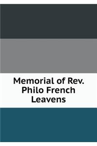 Memorial of Rev. Philo French Leavens
