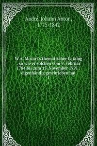 W.A. Mozart's thematischer Catalog
