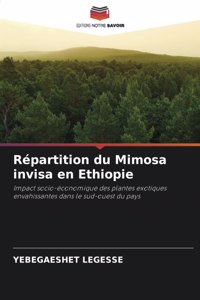 Répartition du Mimosa invisa en Ethiopie