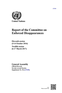 Report of the Committee on Enforced Disappearances