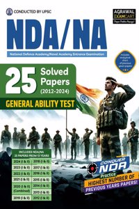 Examcart NDA/NA General Ability Test (GAT) 25 Solved Papers Book in English