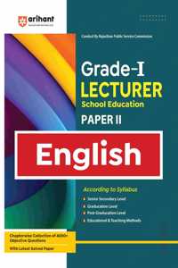 Arihant Conducted by Rajasthan Public Service Commission Grade-I Lecturer (School Education) (Paper-II) English | As per the latest examination pattern and syllabus