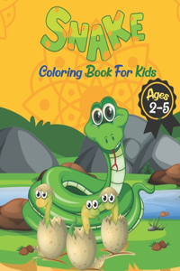 Snake Coloring Book For Kids Ages 2-5