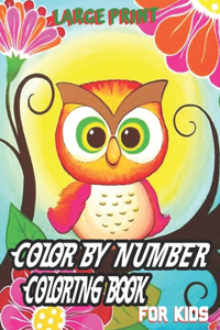 large Print Color By Number Coloring Book For Kids