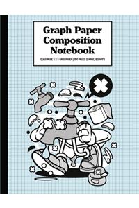 Graph Paper Composition Notebook Quad Rule 5x5 Grid Paper - 150 Sheets (Large, 8.5 x 11