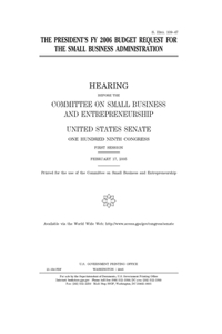 The President's FY 2006 budget request for the Small Business Administration