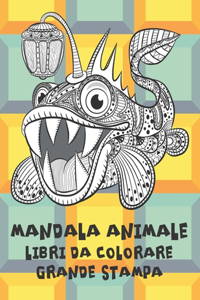 Libri da colorare - Grande stampa - Mandala Animale