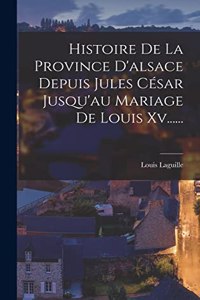 Histoire De La Province D'alsace Depuis Jules César Jusqu'au Mariage De Louis Xv......